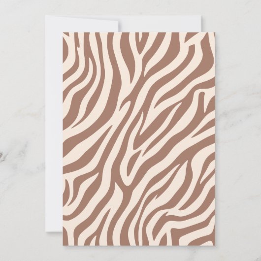Vielen Dank Card-Zebra Print-Mocha Mousse- Einladung (Rückseite)