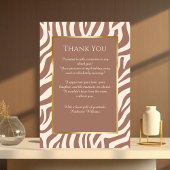 Vielen Dank Card-Zebra Print-Mocha Mousse- Einladung
