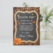 Vielen Dank Cards Fall Pumpkin Wood Rustic Winter Dankeskarte (Stehend Vorderseite)