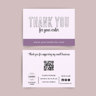Vielen Dank, Cards QR-Logo Minimalistisch Business Visitenkarte