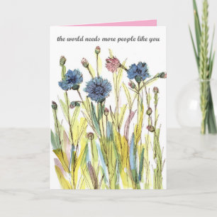 Vielen Dank Caregiver Kindness Blue Cornflowers Karte