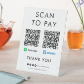 Vielen Dank Cash App Venmo Scan zu bezahlen QR Cod Sockelschild (In Situ)