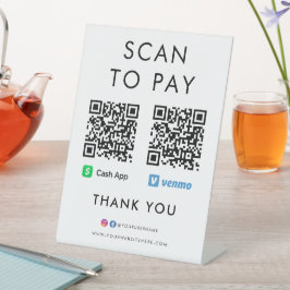 Vielen Dank Cash App Venmo Scan zu bezahlen QR Cod Sockelschild