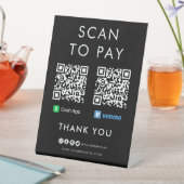 Vielen Dank Cash App Venmo Scan zu bezahlen QR Cod Sockelschild (In Situ)
