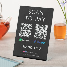 Vielen Dank CashApp Paypal Scan zu bezahlen QR Cod Sockelschild
