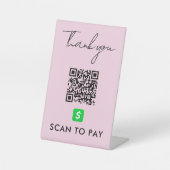 Vielen Dank CashApp QR Code Scan zu bezahlen Moder Sockelschild (Vorderseite)