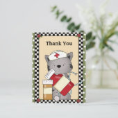 Vielen Dank Cat Nurse Postcard Postkarte (Stehend Vorderseite)