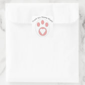 Vielen Dank Cat Paw Niedlich Personalize Quadratischer Aufkleber (Tasche)