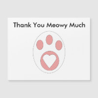 Vielen Dank Cat Paw Print Heart Niedlich personali