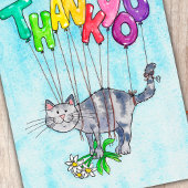 Vielen Dank, Cat Postcard von Nicole Janes Postkarte