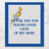 Vielen Dank Cat Sitter House Pet Kitten Wertschätz Weinetikett (Einzelnes Label)