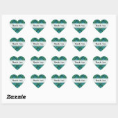 Vielen Dank Celtic Knot - Blue Green Heart Sticker (Blatt)