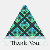 Vielen Dank Celtic Knot - Blue Green Vielen Dank Dreieckiger Aufkleber (Vorderseite)