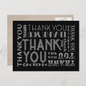 Vielen Dank, Chalk Typografy Postcard Postkarte (Vorne/Hinten)