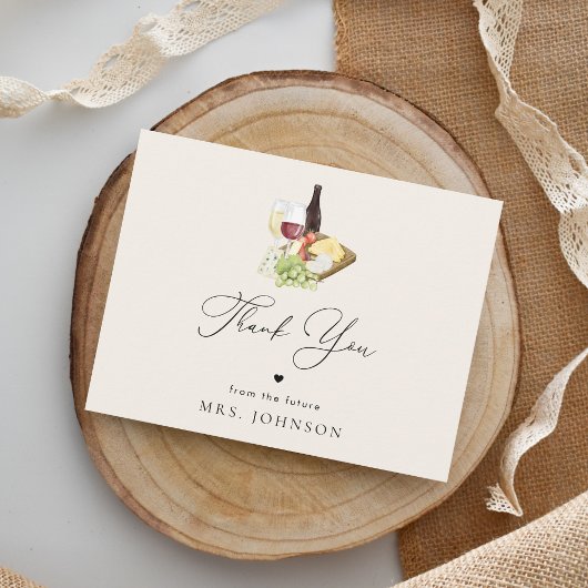 Vielen Dank Charcuterie Chef Brautparty Dankeskarte