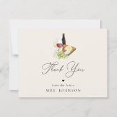 Vielen Dank Charcuterie Chef Brautparty Dankeskarte (Vorderseite)