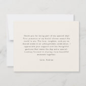 Vielen Dank Charcuterie Chef Brautparty Dankeskarte (Rückseite)