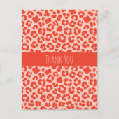 Vielen Dank Cheetah Print Pattern Red Postkarte (Vorderseite)