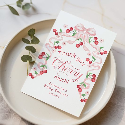 Vielen Dank, Cherry Much Cherry oben Danke Karte