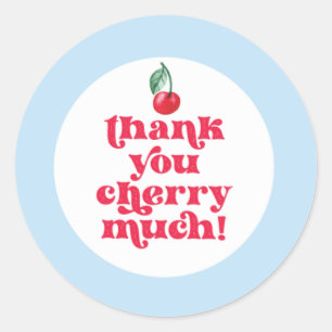 Vielen Dank, Cherry Much Sticker für Gastgeschenke