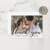 Vielen Dank chic Kalligrafie Hochzeit Foto-Karte Mitteilungskarte (Vorderseite/Rückseite Beispiel)