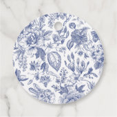 Vielen Dank Chinoiserie Brautparty Gefälligkeitstr Geschenkanhänger (Rückseite)