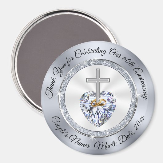 Vielen Dank Christliche Gastgeschenke zum 60. Jahr Magnet (Vorderseite/Rückseite)