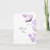 Vielen Dank, Classic Lavender Eucalyptus Glitzer Dankeskarte (Vorderseite)