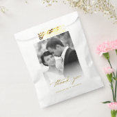 Vielen Dank, Classic Script Calligrafy Foto Weddin Geschenktütchen (Versiegelt)