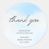 Vielen Dank Cloud 9 Pastel Gradient Brautparty Cl Runder Aufkleber (Vorderseite)