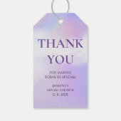 Vielen Dank, Cloud 9 Pastel Gradient Brautparty Fa Geschenkanhänger (Rückseite)