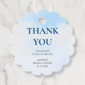 Vielen Dank, Cloud 9 Pastel Gradient Brautparty Geschenkanhänger (Vorderseite)