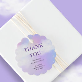 Vielen Dank, Cloud 9 Pastel Gradient Brautparty Geschenkanhänger