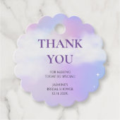 Vielen Dank, Cloud 9 Pastel Gradient Brautparty Geschenkanhänger (Vorderseite)