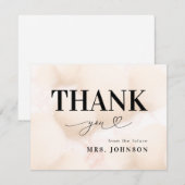 Vielen Dank, Cloud Nine 9 Heart Script Brautparty Dankeskarte (Vorne/Hinten)