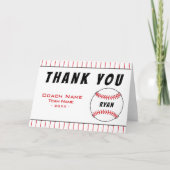Vielen Dank, Coach Baseball Ball Danke Karte (Vorderseite)