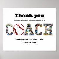 Vielen Dank Coach Baseball Team Foto Collage