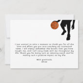 Vielen Dank Coach Basketball Player Silhouette Car Dankeskarte (Rückseite)