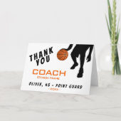 Vielen Dank Coach Basketball Spielkarte Dankeskarte (Vorderseite)