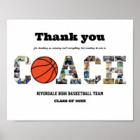 Vielen Dank Coach Basketball Team Foto Collage