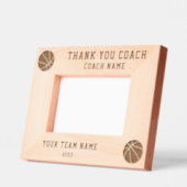 Vielen Dank Coach Basketball Team Name Sport Geätzte Rahmen (Links)