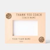 Vielen Dank Coach Basketball Team Name Sport Geätzte Rahmen (Vorderseite)