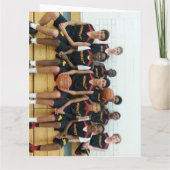 Vielen Dank Coach Big Card Team Name Foto Dankeskarte (Rückseite)