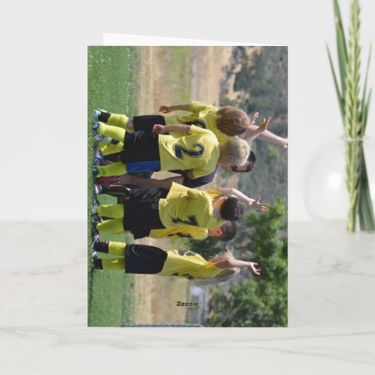 Vielen Dank Coach Card mit Team Name Foto Dankeskarte (Rückseite)