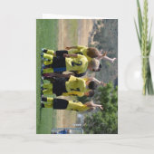 Vielen Dank Coach Card Team Name Foto Dankeskarte (Rückseite)