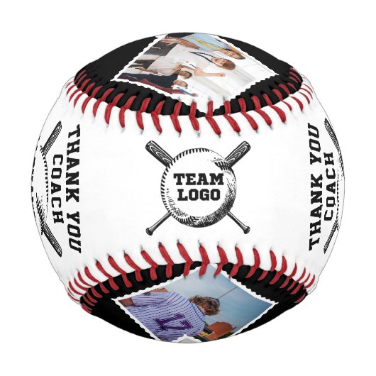 Vielen Dank Coach, Custom 6 Fotos & Teammitglieder Baseball (Rückseite)