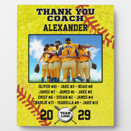 Vielen Dank Coach, Custom Foto & Teammitglieder Na Fotoplatte