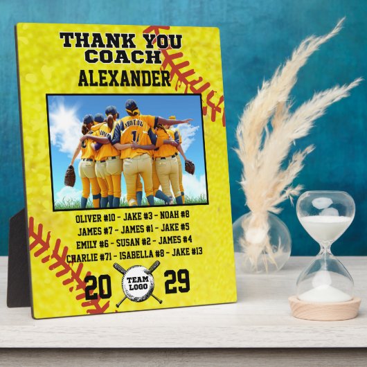 Vielen Dank Coach, Custom Foto & Teammitglieder Na Fotoplatte (Seite)