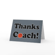 Vielen Dank Coach Dankeschön Karte für Basketballt