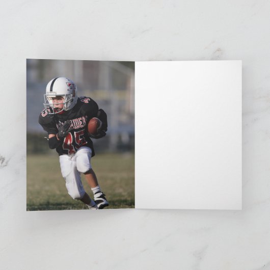 Vielen Dank Coach Football Player Team Foto-Karte Dankeskarte (Innenseite)